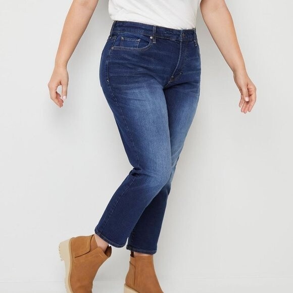 a.n.a Blue Straight Leg Jeans-SIZE 16 - Picture 1 of 5